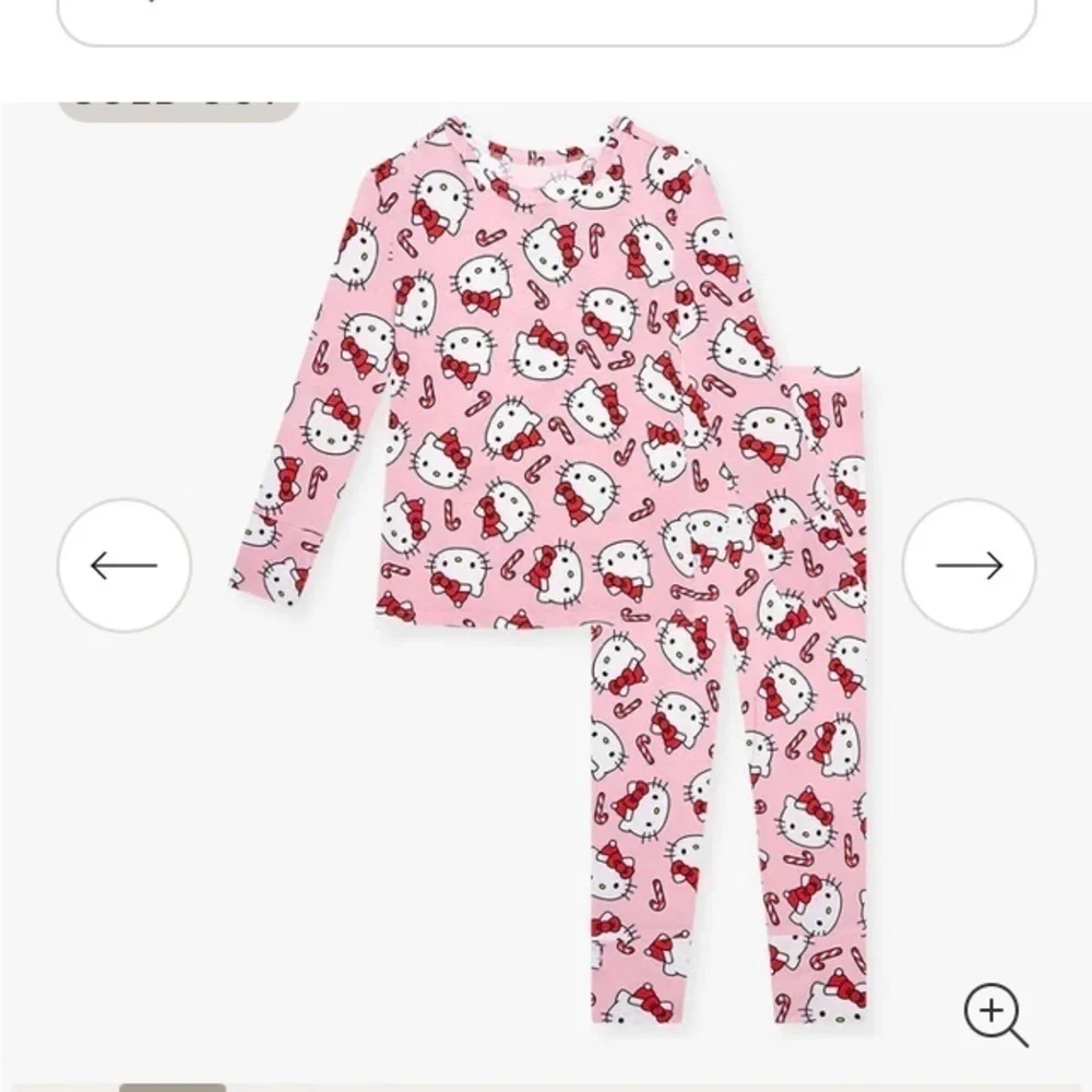 NEW Posh Peanut HELLO KITTY CANDY CANE LONG SLEEVE CHRISTMAS PAJAMAS